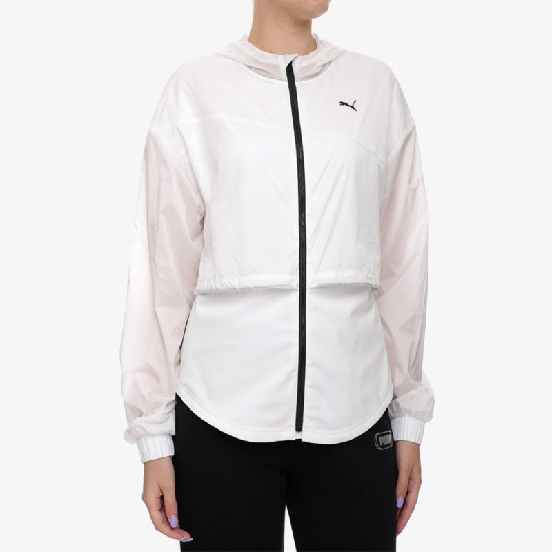 Puma TRAIN ULTRA HOODED JACKET PUMA WHITE 