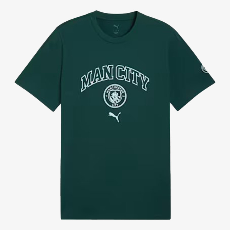 Puma MCFC FtblCulture Tee Green Terrain-Sea G 