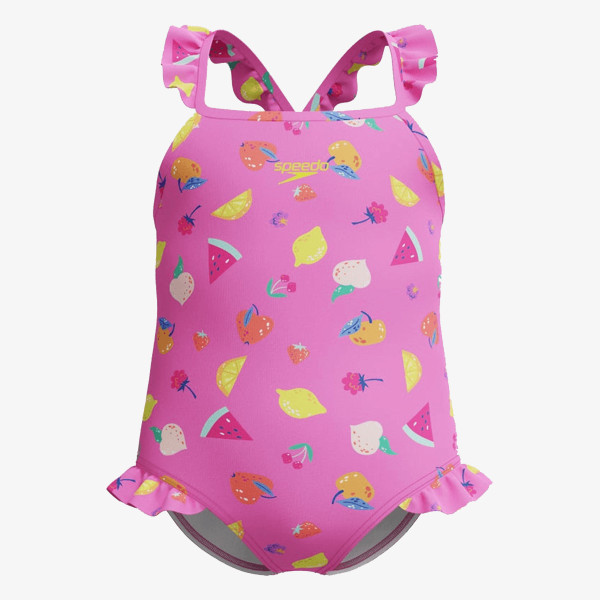 Speedo Print Frill Thinstrap One Piece 