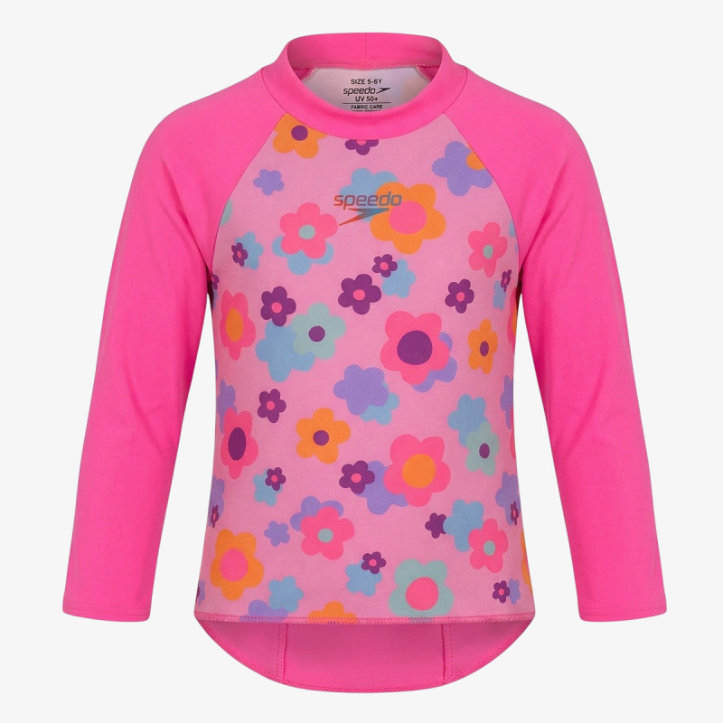 Speedo Long Sleeve Print Rash Guard 