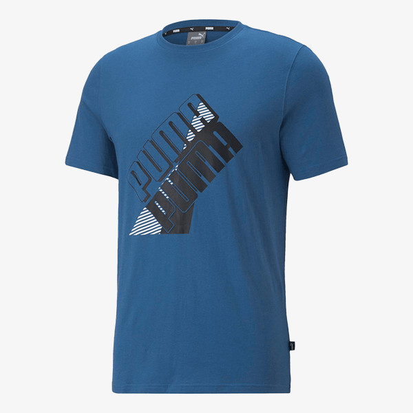 Puma PUMA POWER LOGO TEE LAKE BLUE 