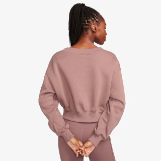 Nike W NSW PHNX FLC CROP VNECK 