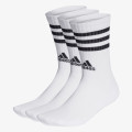 adidas Ponožky 3-Stripes Cushioned Crew (3 páry) 