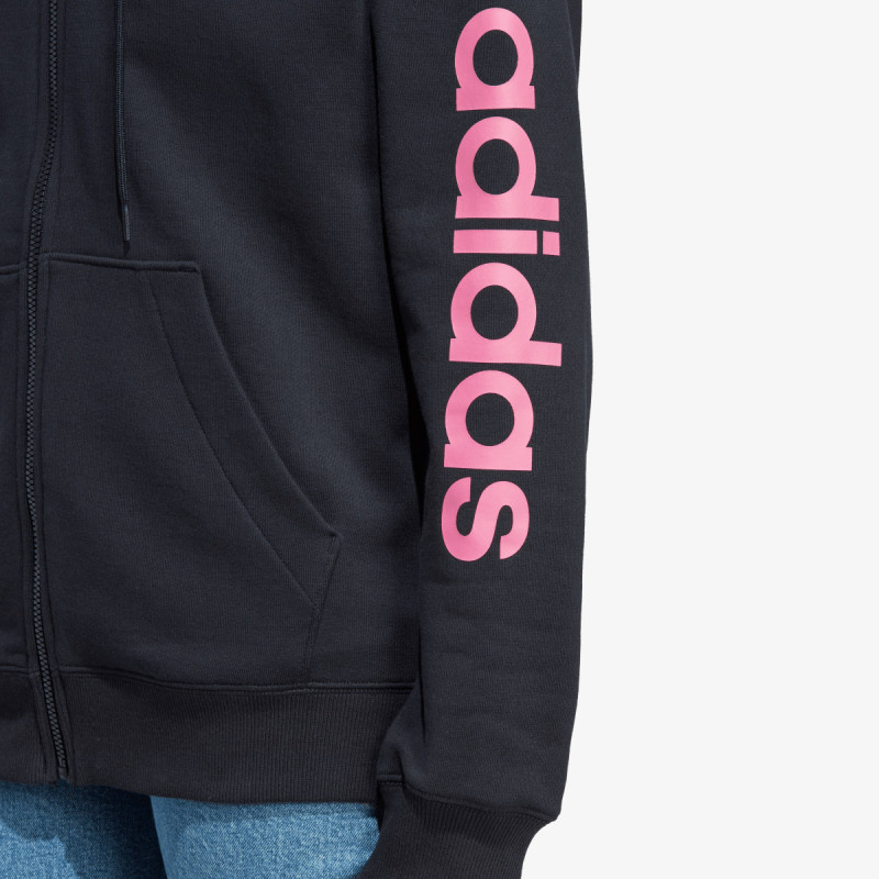 adidas Mikina s kapucňou Essentials Linear Full-Zip French Terry 