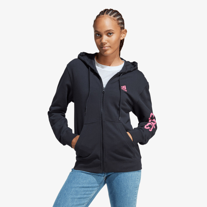 adidas Mikina s kapucňou Essentials Linear Full-Zip French Terry 