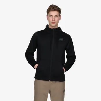 NEW BALANCE TEN PERF FLEECE FULL ZIP HOODIE MJ23020-BK