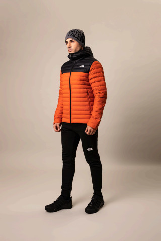 The North Face M STRCH DWN HDIE BRNTOCHR/TNFBLK 