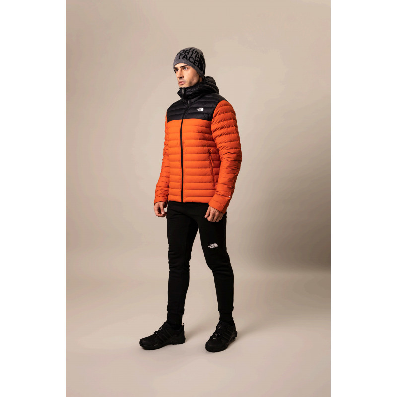 The North Face M STRCH DWN HDIE BRNTOCHR/TNFBLK 
