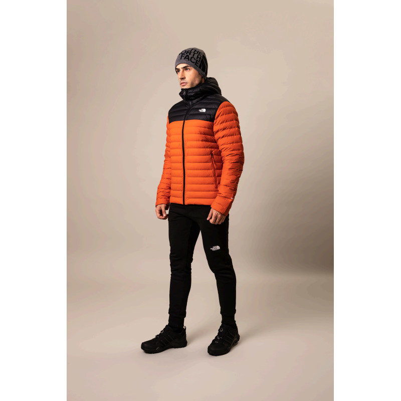 The North Face M STRCH DWN HDIE BRNTOCHR/TNFBLK 