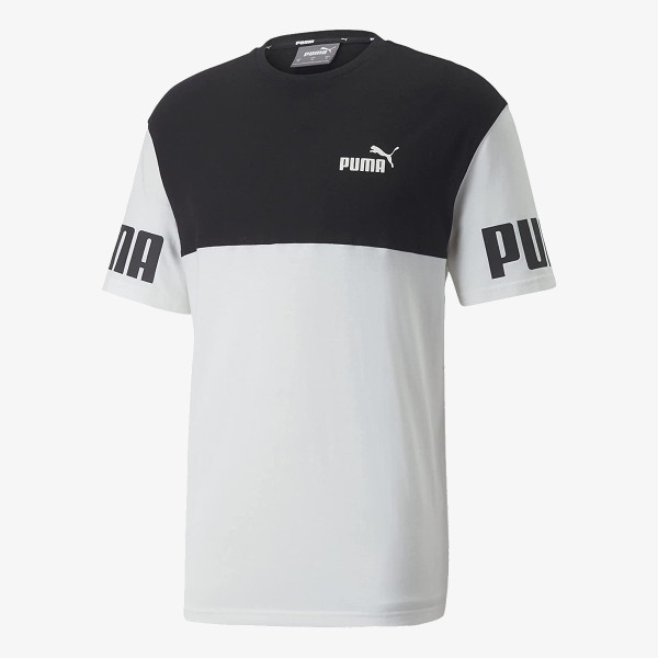 Puma POWER COLORBLOCK TEE WHITE 