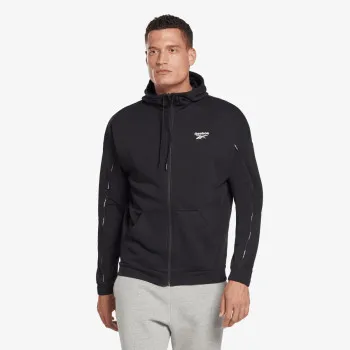 REEBOK Workout Ready Piping Zip Up Sweatshirt 